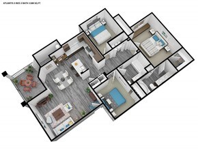 3 Beds • 2 Bath M-13204 floor plan